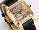  Clone Cartier Santos Dumont Skeleton Yellow Gold Black Strap Micro Rotor (4)_th.jpg